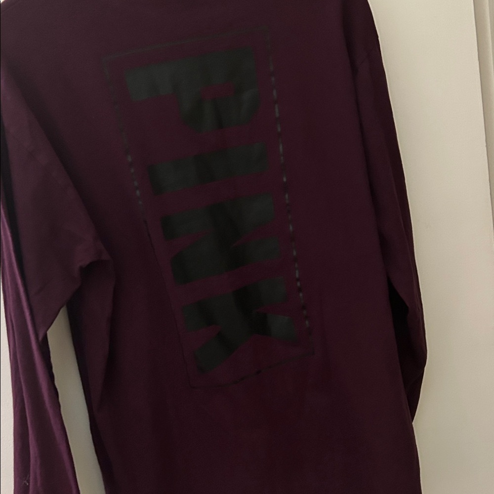 PINK Victoria's Secret Long Sleeve Tee - Deep Purple